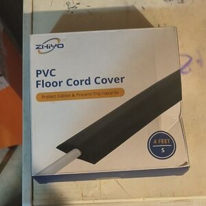 ZhiYo PVC Floor Cord Cover - Black